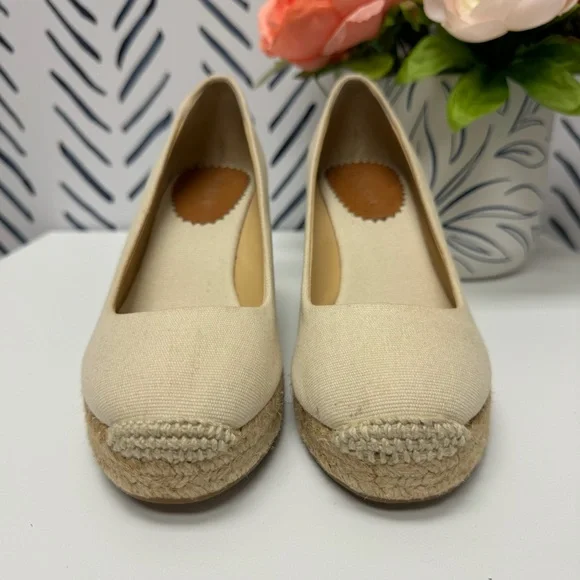 J. Crew Cream Wedge Espadrilles - 6 - Picture 2 of 7